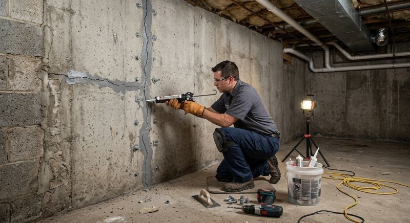 Basement Crack Repair in Oak Harbor, WA