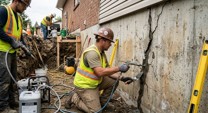 Cracked Foundation Repair in Anacortes, WA