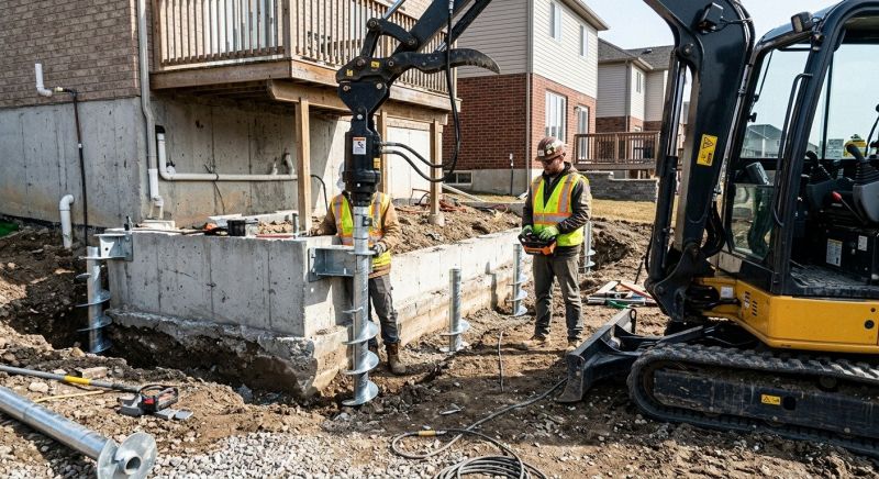 Helical Piers Installation in Oak Harbor, WA
