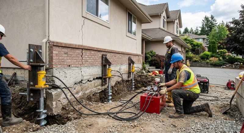 Sinking Foundation Lifting in Oak Harbor, WA