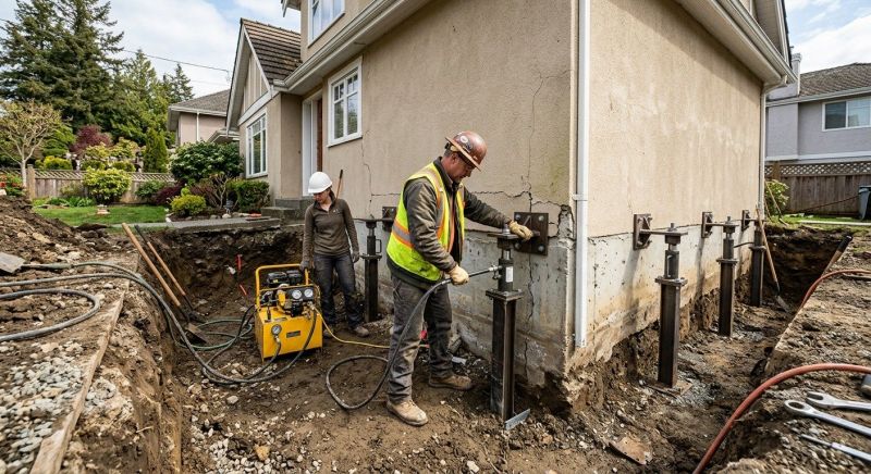 Sinking Foundation Repair in Anacortes, WA