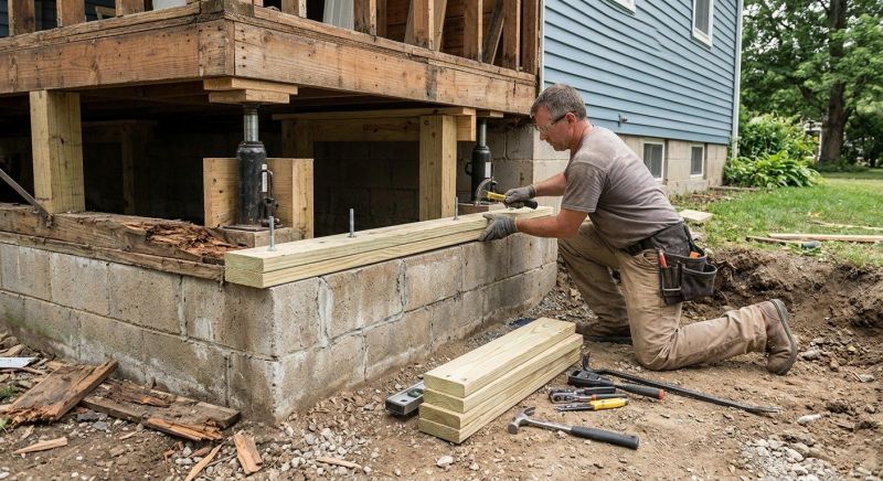Sinking Foundation Repair in Island County, WA